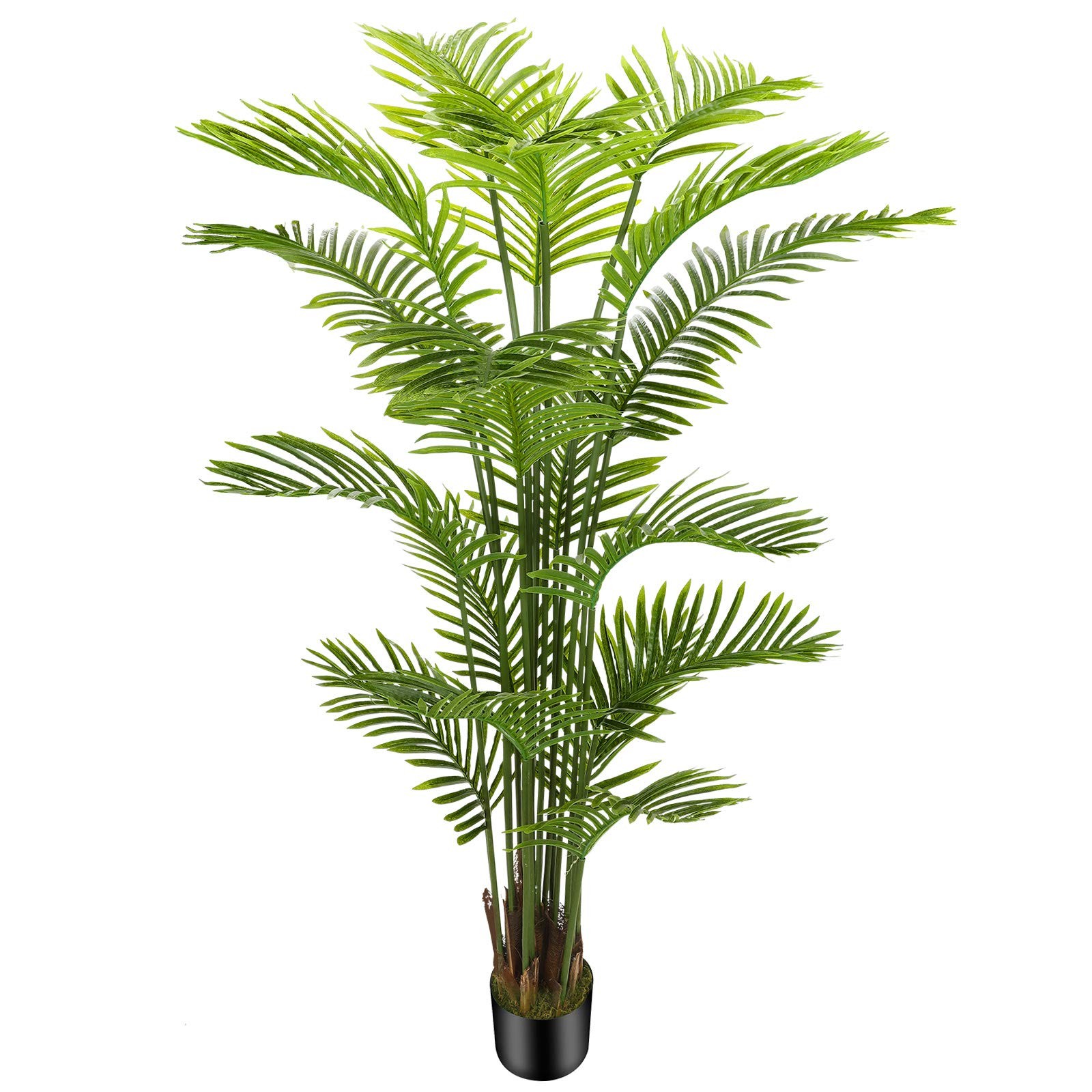 6ft Artificial Areca Palm Silk Tree(72in) with 18 Trunks Faux Tree and Plasti…