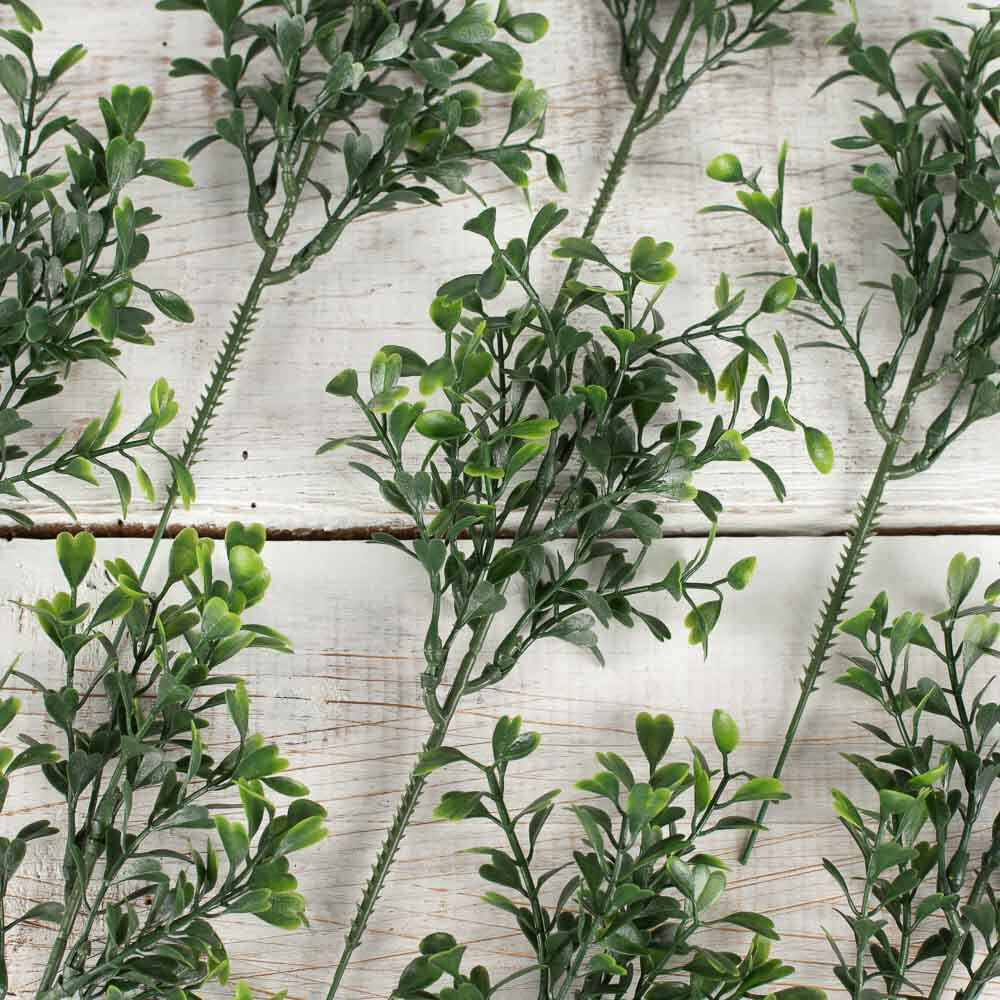 Package of 12 Traditional 8″ Weatherproof Artificial Boxwood Greenery Picks