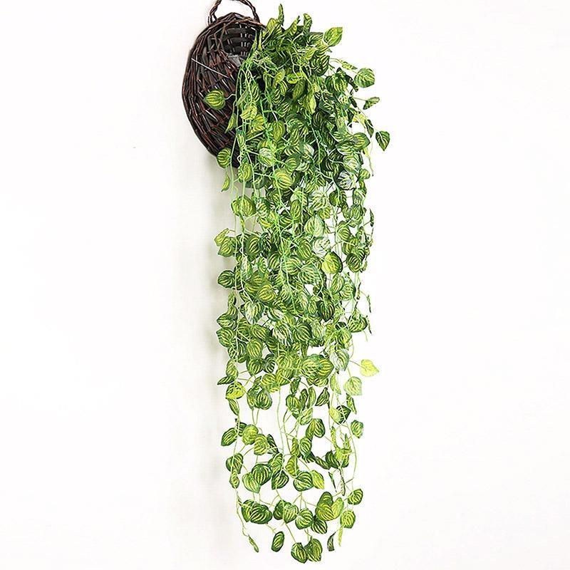 Artificial Watermelon Ivy Green Leaf Vines Fake Hanging Plants Garland 2.1m AU