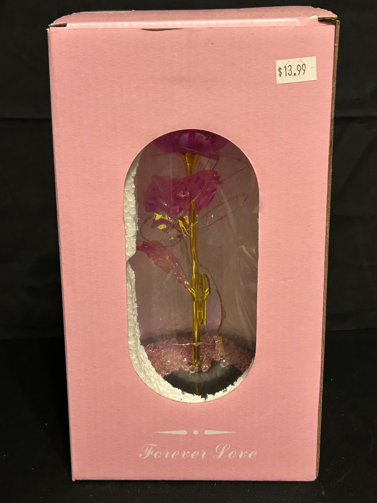 Forever Love LED Light Up Encased Rose