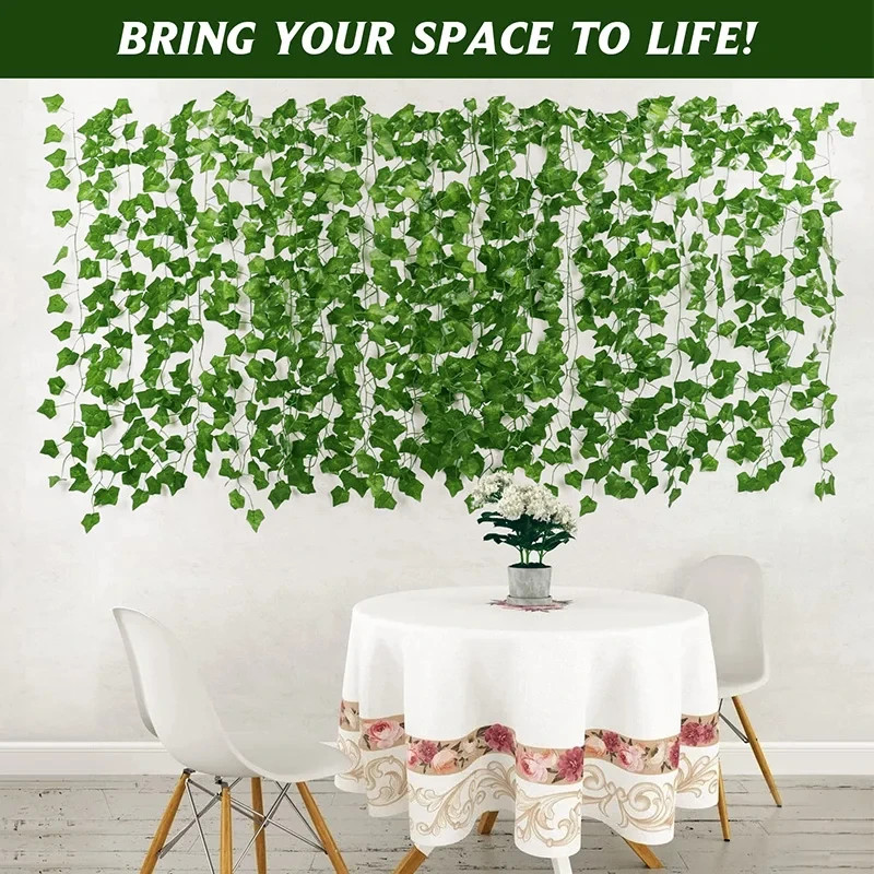 6 PACK 6.5 Ft Artificial Hanging Garland Ivy Leaves Plants Vines Home Decor USA