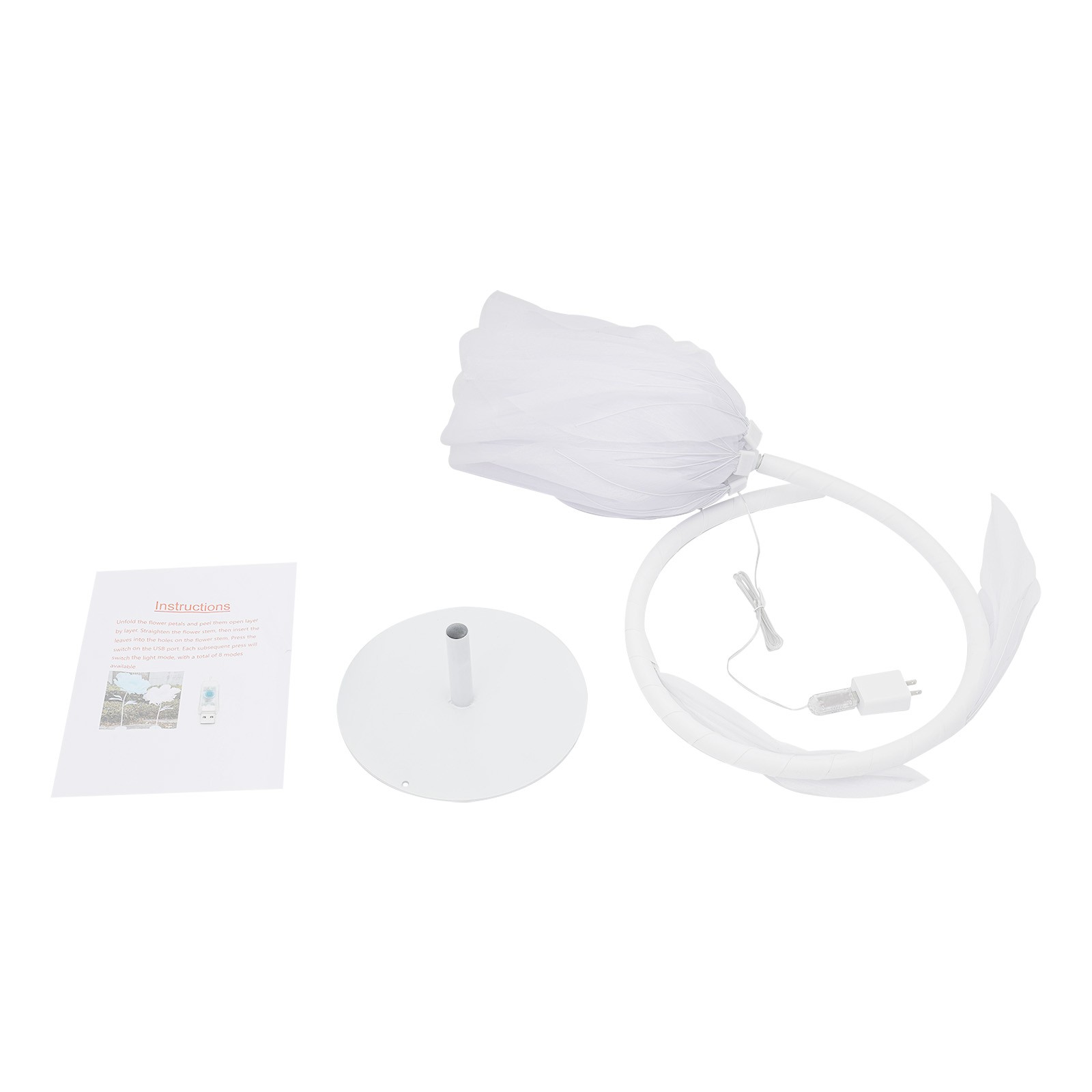 Electric Artificial Flower White 150cm LED Artificial Flower Ambient Light Decor
