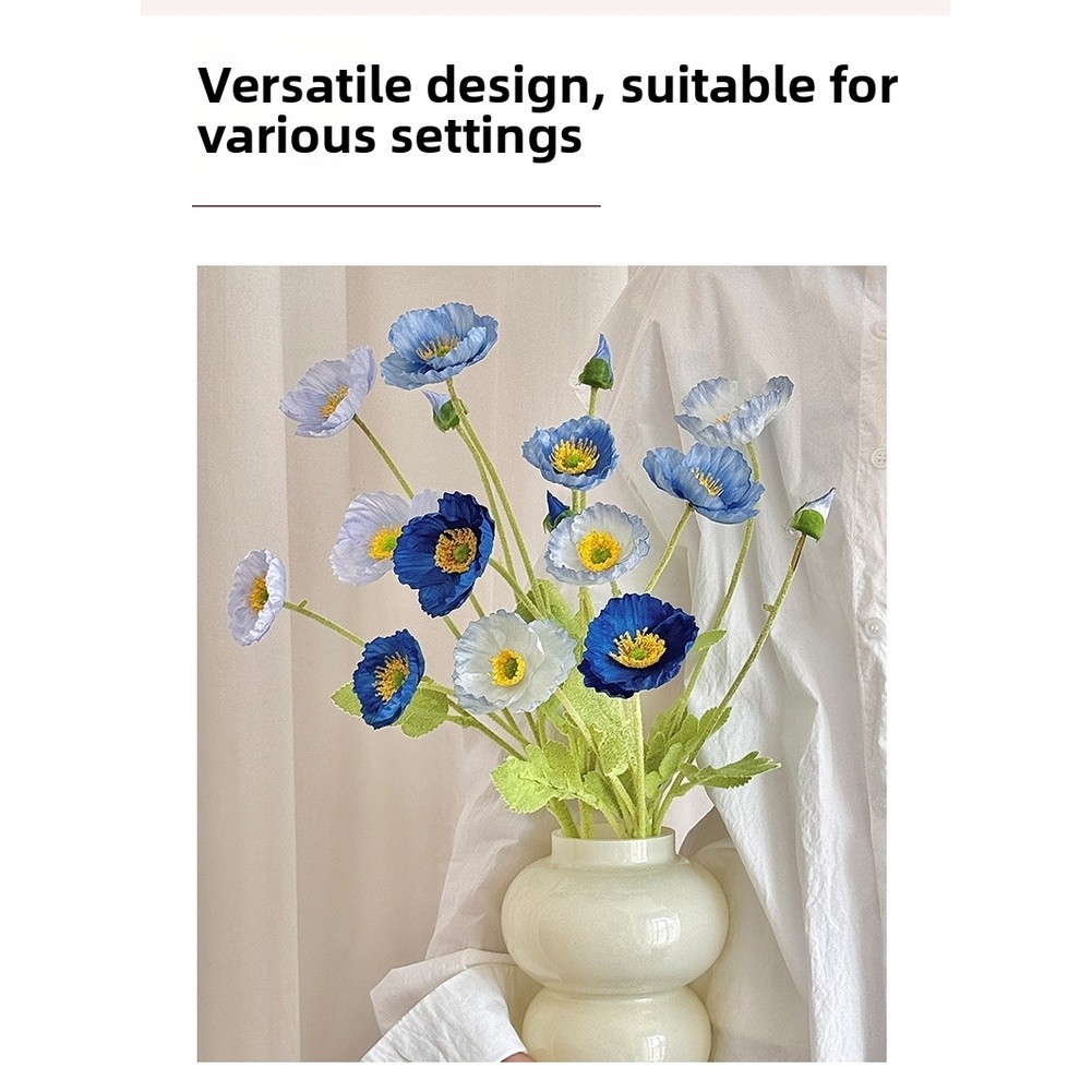 Artificial Silk Flower Bouquet for Home Decor 60cm Long Realistic Petals