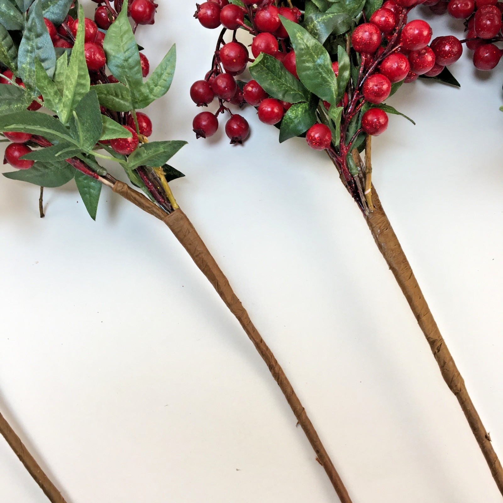 36 inch Tall Artificial Christmas Holiday Red Berry Long stems Decor (Set of 5)
