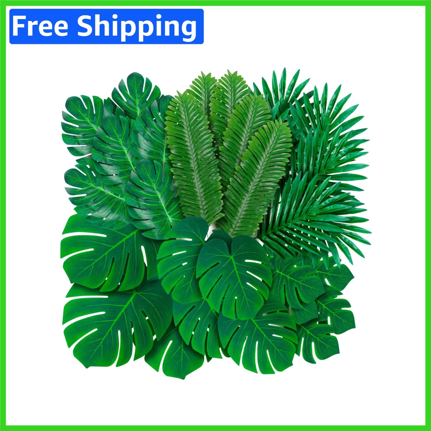 Lifelike Monstera Palm Leaves (108 Pack) for Weddings & Hawaii Luau Celebrations