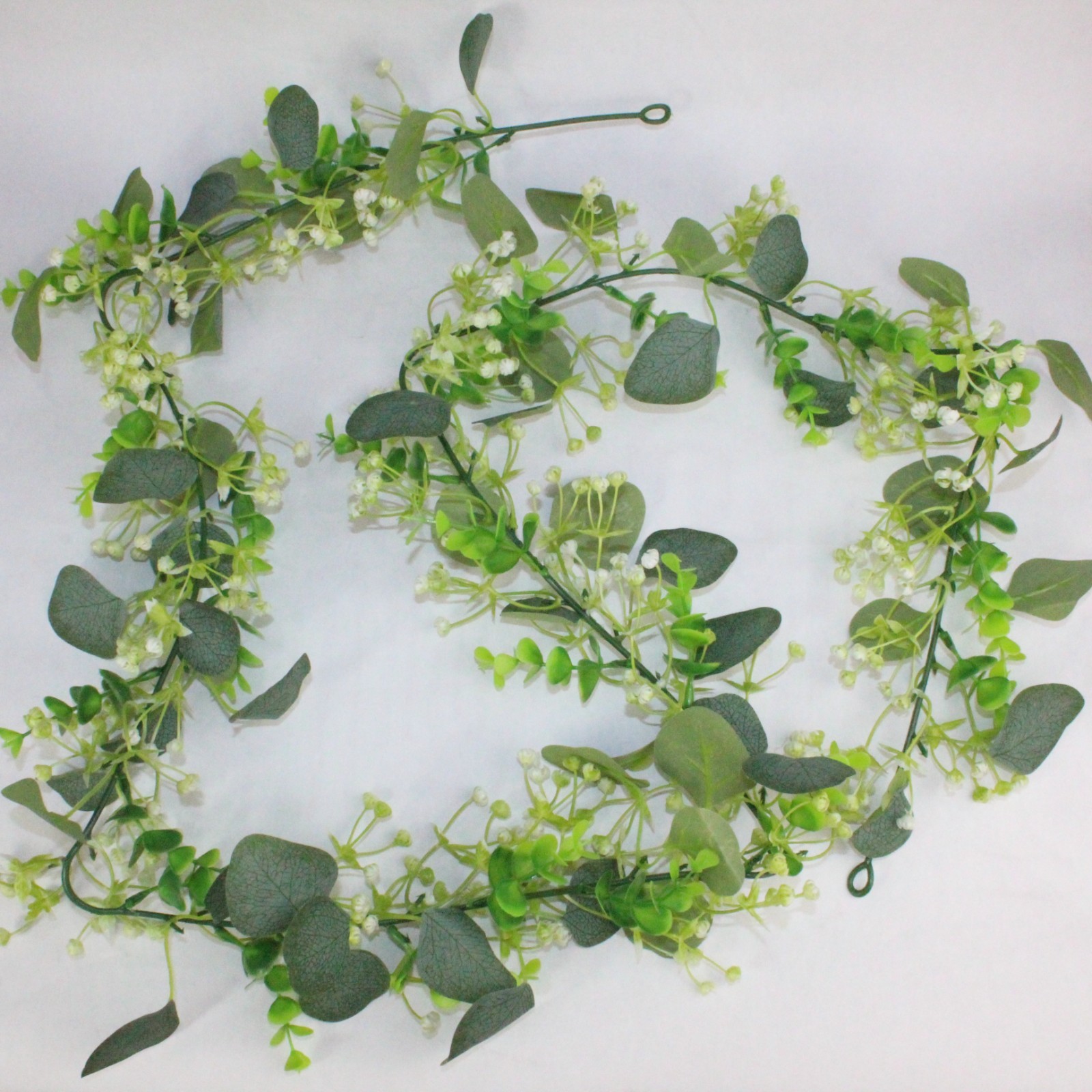 5 Artificial Eucalyptus Garland Vines 6 Feet Long Plastic Greenery Leaves