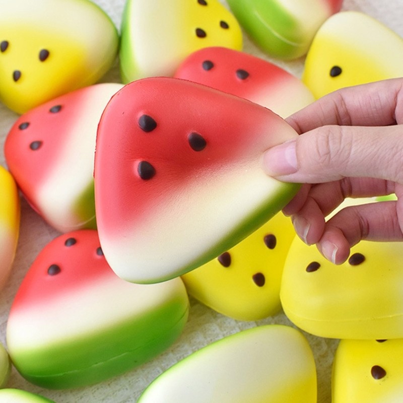 Set of 6 Realistic Faux Watermelon Slices Set For Tabletop And Vase Decorations