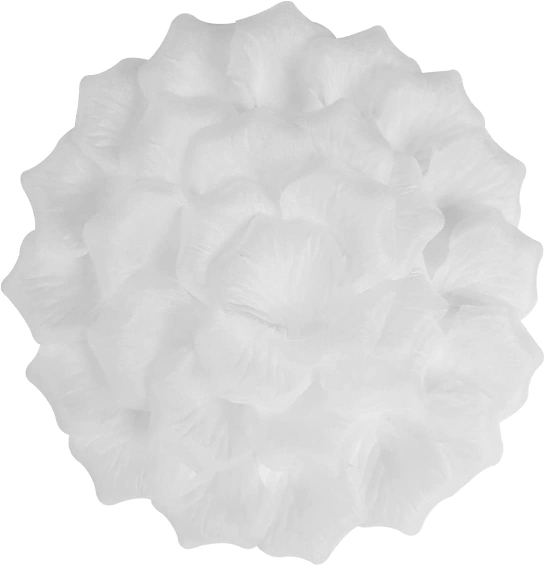 0.9 Pound White Rose Petals,5000 Pcs Faux White Flower Petals for Weddings,Ar…