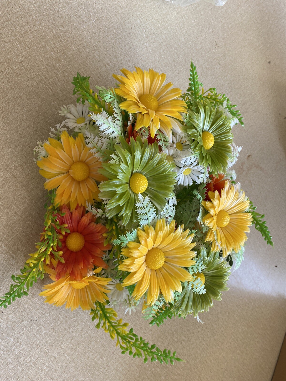 Vintage Plastic Floral Candle Ring Centerpiece 10” Spring Flowers Sealed Bag