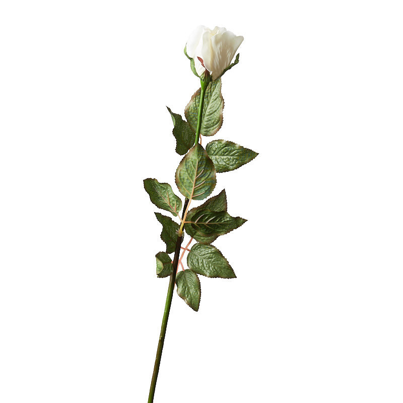 Package of 12 Large Cream Artificial Rosebud 27″ Floral Stems