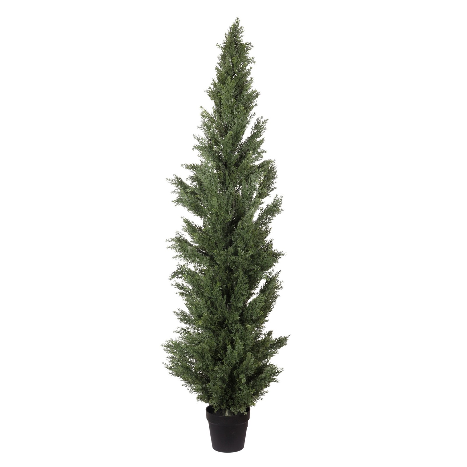5FT/6FT Realistic Potted Artificial Cypress Tree Garden Porch Topiary Plant Deco