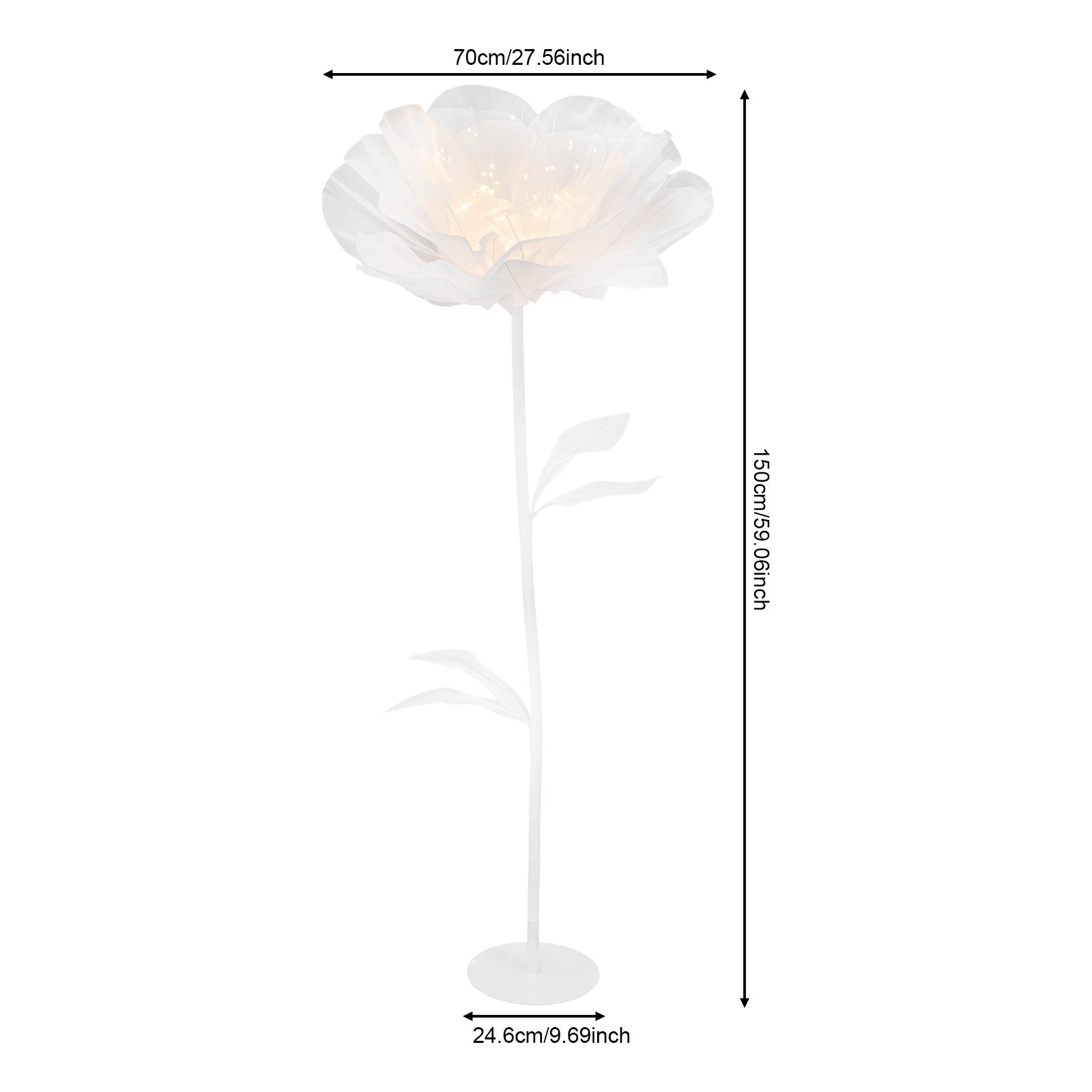 Electric Artificial Flower White 150cm LED Artificial Flower Ambient Light Decor