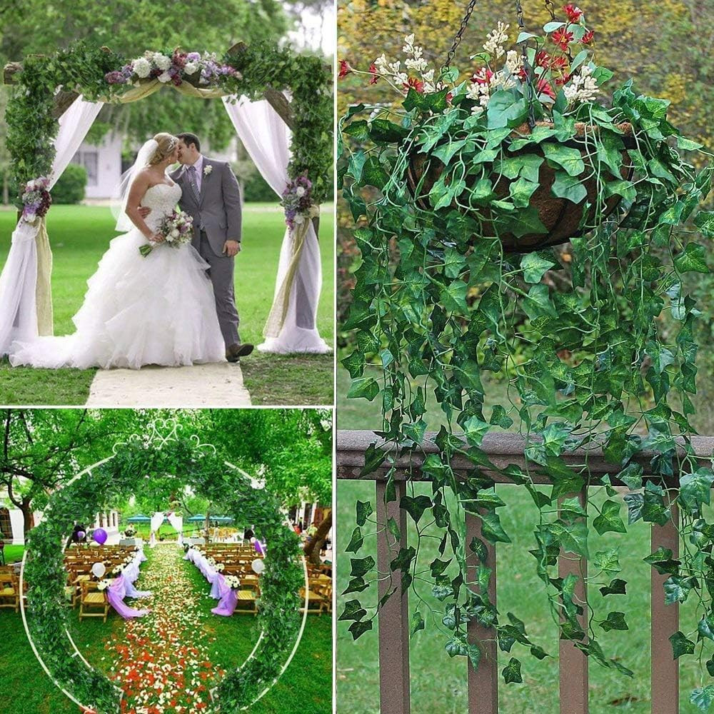 168 FT Artificial Ivy 24 Pack Ivy Vine Garland Ivy Leaves Greenery Garlands Clip