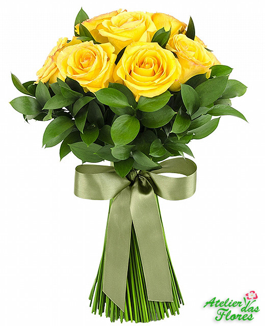 Atelier das Flores - Buquê Exuberante de Rosas Amarelas