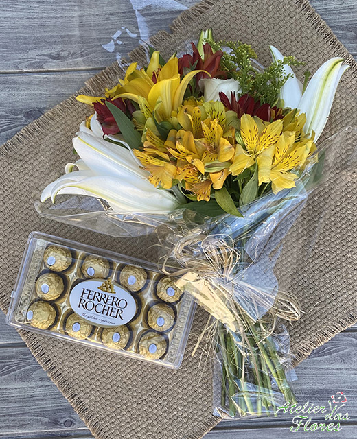 Atelier das Flores - Buquê Radiante com Chocolates