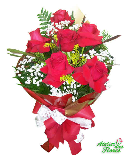 Atelier das Flores - Buquê Tradicional 6 Rosas Importadas
