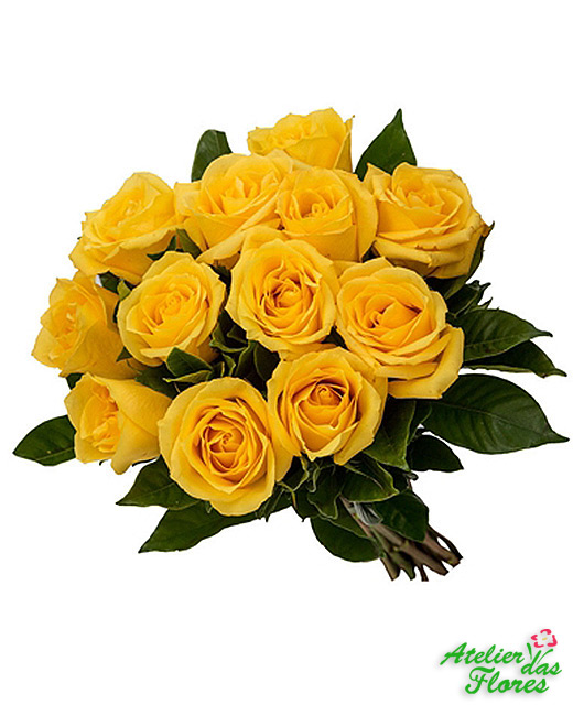 Atelier das Flores - Buquê de 15 Rosas Amarelas