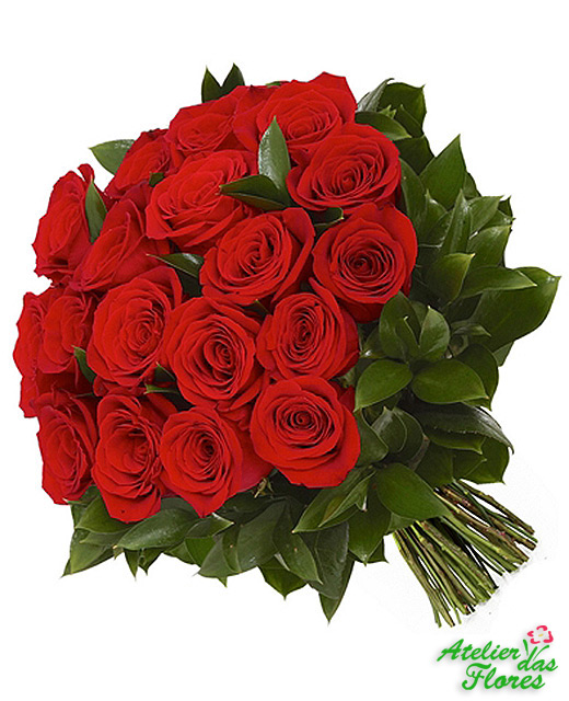 Atelier das Flores - Buquê de 24 Rosas Vermelhas