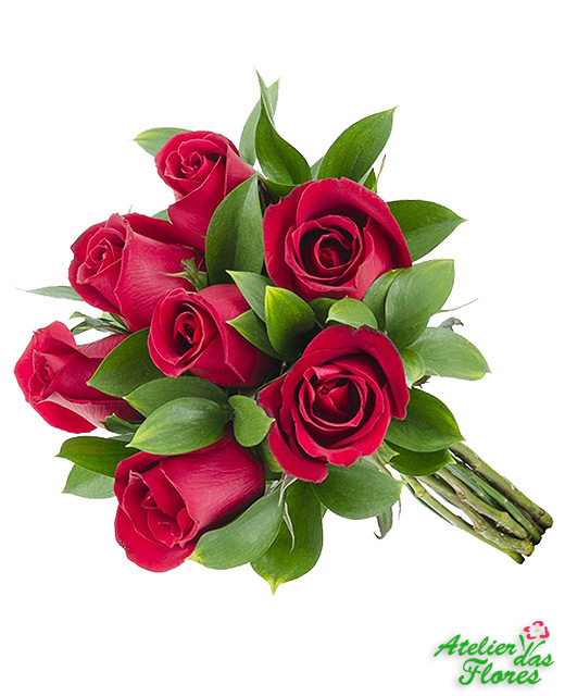Atelier das Flores - Buquê de 7 Rosas Vermelhas