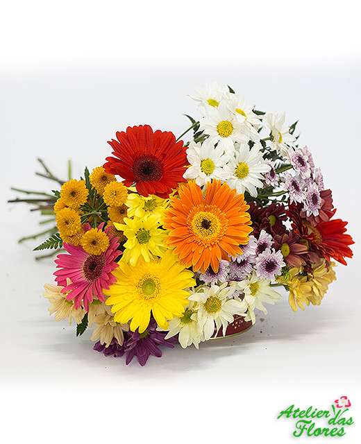 Atelier das Flores - Buquê de Flores do Campo e Gérberas