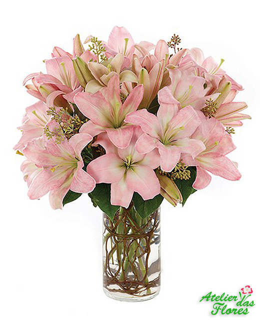 Atelier das Flores - Arranjo de Lírios Rosas