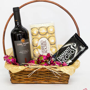 Atelier das Flores - Cesta de Vinho e Chocolates