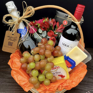 Atelier dasFlores - Cesta Vinho, Espumante e Flores