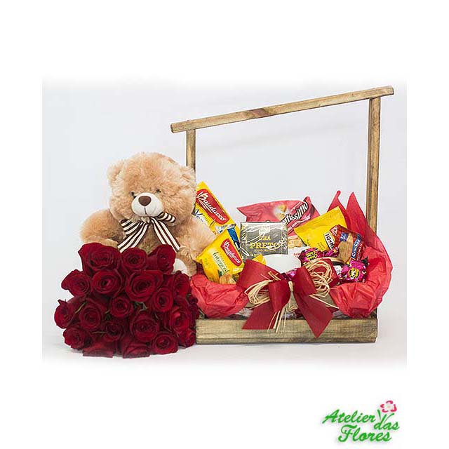 Atelier das Flores - Cesta de Chá com Flores