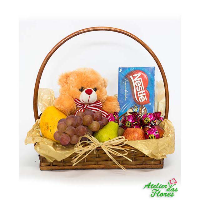 Atelier das Flores - Cesta de Frutas e Chocolates