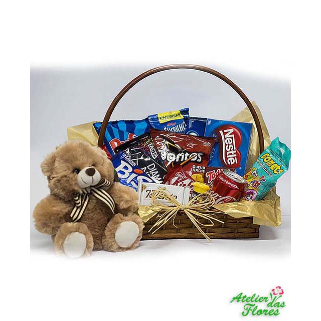 Atelier das Flores - Cesta de Guloseimas Especial
