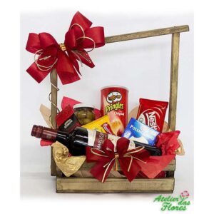 Atelier das Flores - Cesta de Vinho Rústica